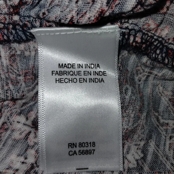 Licky Brand knot waist top short sleeve, size M, cotton blend New - Picture 3 of 10